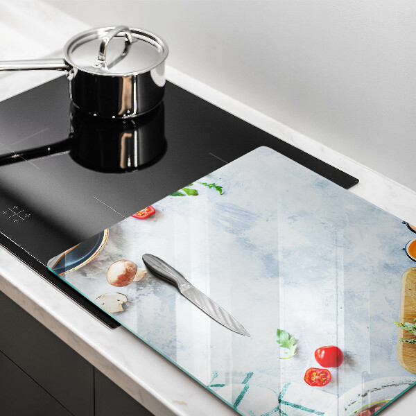 Glas Ceranfeldabdeckung Zutaten in der Küche