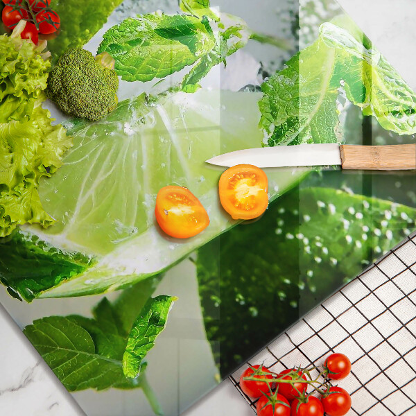Glas Ceranfeldabdeckung Wasser mit Limette und Eis