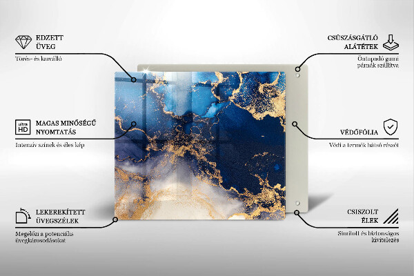 Glas Ceranfeldabdeckung Marmorabstraktion