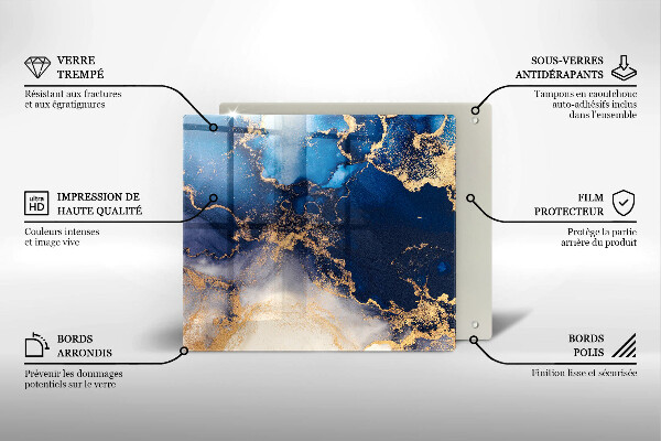 Glas Ceranfeldabdeckung Marmorabstraktion