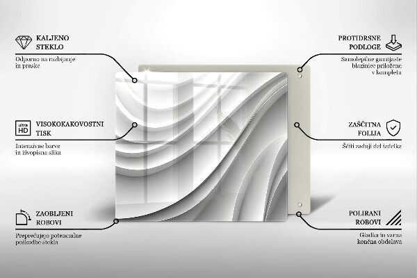 Glas Ceranfeldabdeckung Geometrische Linien