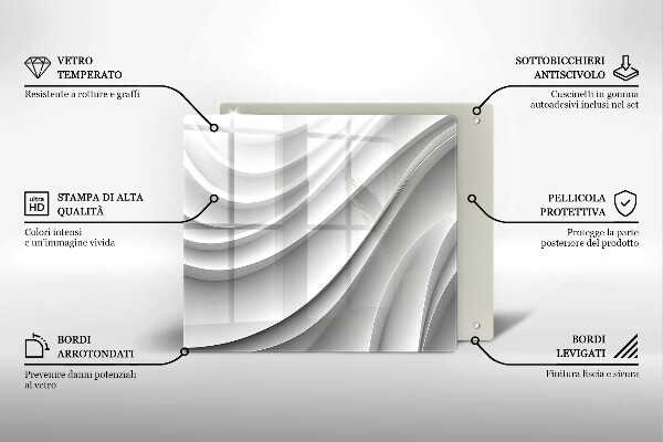 Glas Ceranfeldabdeckung Geometrische Linien