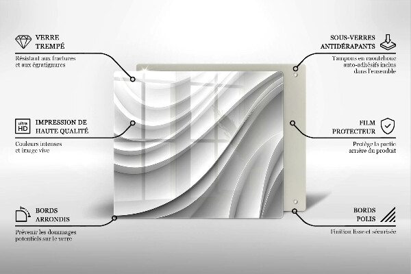 Glas Ceranfeldabdeckung Geometrische Linien