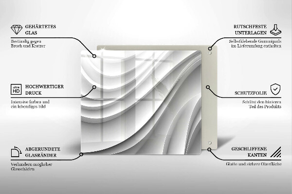 Glas Ceranfeldabdeckung Geometrische Linien