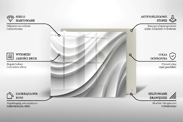 Glas Ceranfeldabdeckung Geometrische Linien