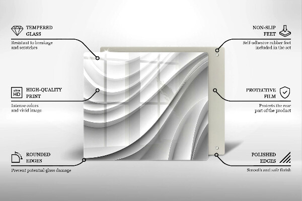 Glas Ceranfeldabdeckung Geometrische Linien