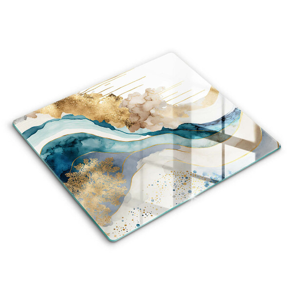 Glas Ceranfeldabdeckung Bunter Marmor
