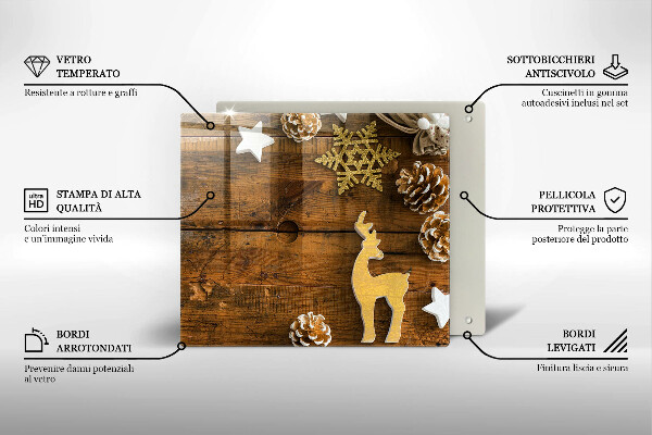Glas Ceranfeldabdeckung Weihnachtsdekorationen