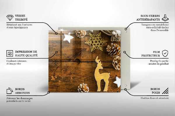 Glas Ceranfeldabdeckung Weihnachtsdekorationen