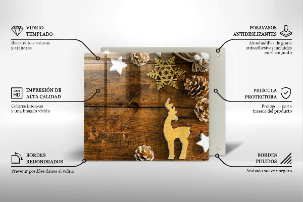 Glas Ceranfeldabdeckung Weihnachtsdekorationen