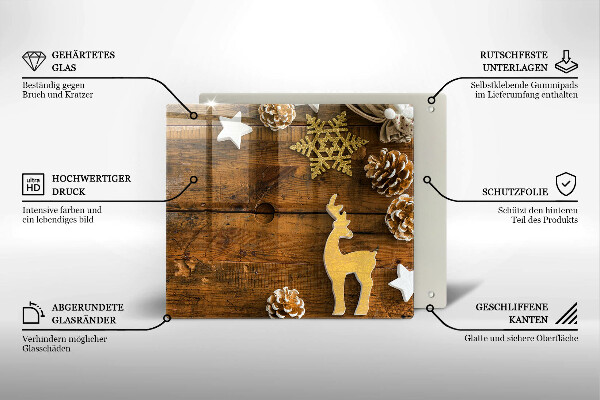 Glas Ceranfeldabdeckung Weihnachtsdekorationen