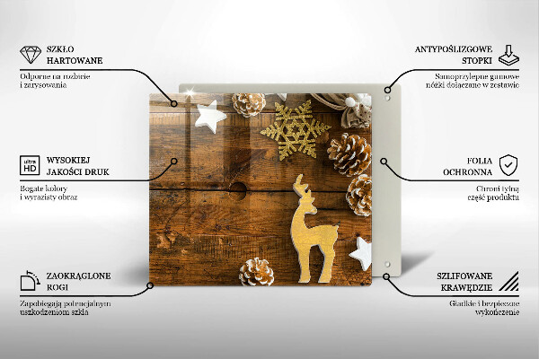 Glas Ceranfeldabdeckung Weihnachtsdekorationen