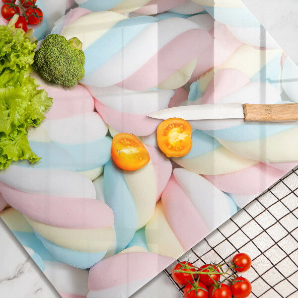 Glas Ceranfeldabdeckung Bunte Marshmallows