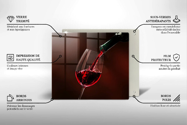Glas Ceranfeldabdeckung Ein Glas Wein
