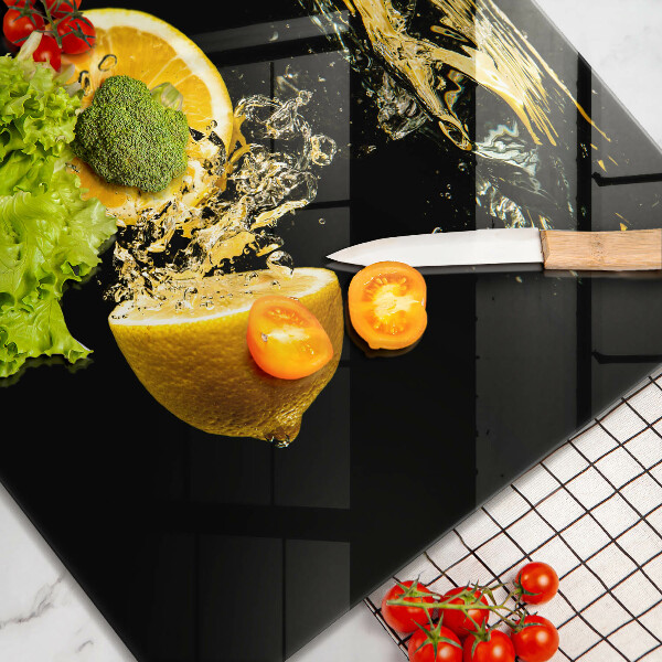 Glas Ceranfeldabdeckung Saftige Zitronenfrucht