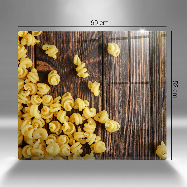 Glas Ceranfeldabdeckung Nudeln auf dem Tisch