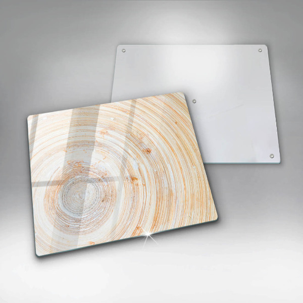 Glas Ceranfeldabdeckung Holzstruktur