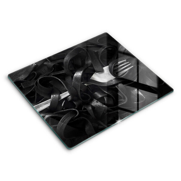 Glas Ceranfeldabdeckung Schwarze Tagliatelle-Nudeln