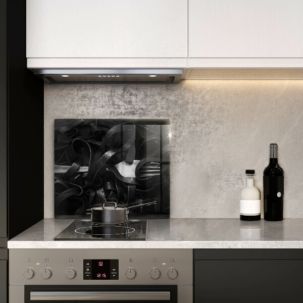 Glas Ceranfeldabdeckung Schwarze Tagliatelle-Nudeln