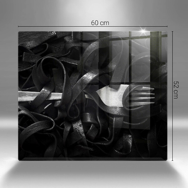 Glas Ceranfeldabdeckung Schwarze Tagliatelle-Nudeln