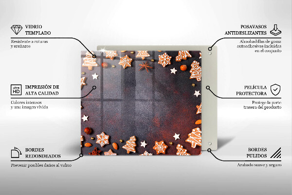 Glas Ceranfeldabdeckung Lebkuchenweihnachten