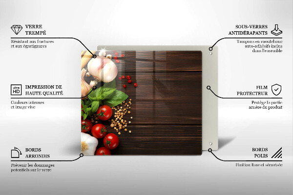 Glas Ceranfeldabdeckung Gemüse auf dem Tisch