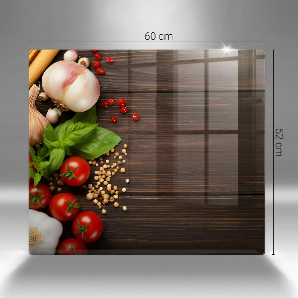 Glas Ceranfeldabdeckung Gemüse auf dem Tisch