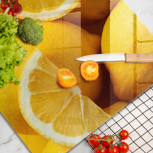 Glas Ceranfeldabdeckung Saftige Zitronen