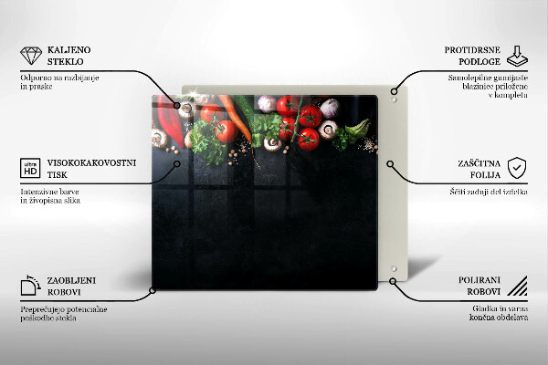 Glas Ceranfeldabdeckung Buntes Gemüse