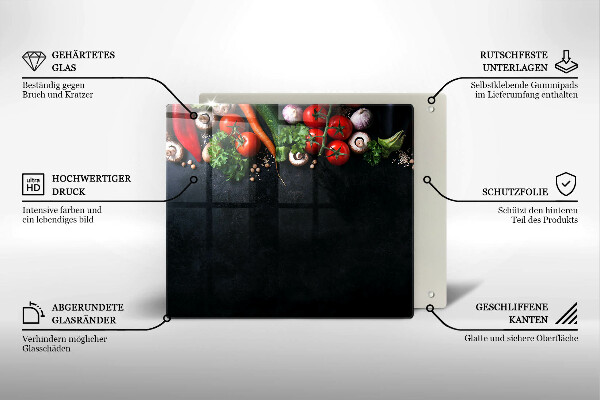 Glas Ceranfeldabdeckung Buntes Gemüse