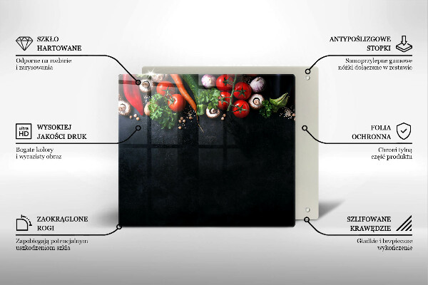 Glas Ceranfeldabdeckung Buntes Gemüse