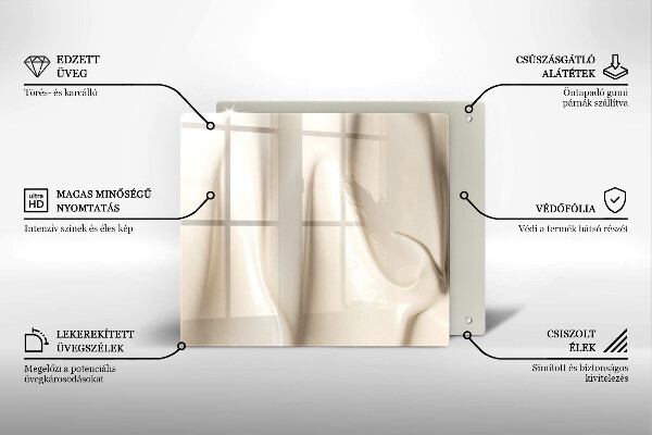 Glas Ceranfeldabdeckung Cremiges Eis
