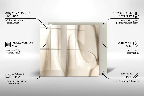 Glas Ceranfeldabdeckung Cremiges Eis