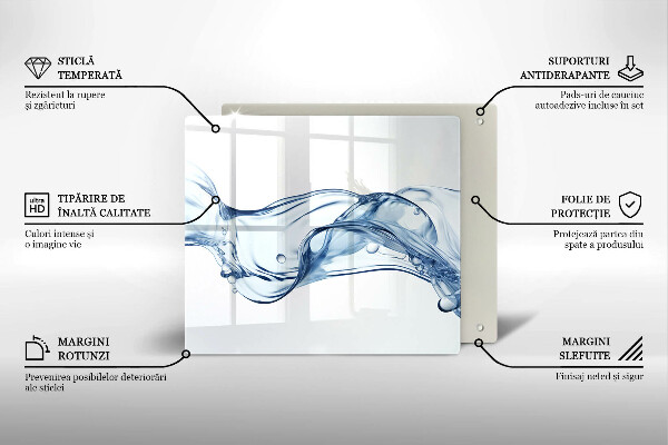 Glas Ceranfeldabdeckung Kristallwasser