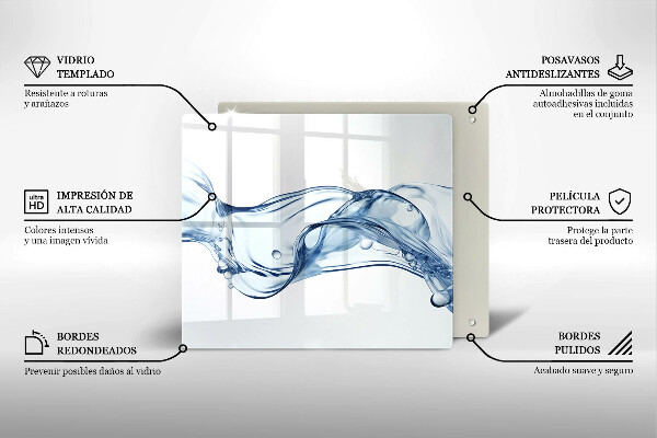 Glas Ceranfeldabdeckung Kristallwasser