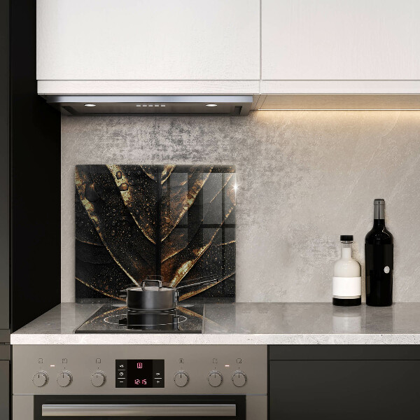 Glas Ceranfeldabdeckung Gold Blatt