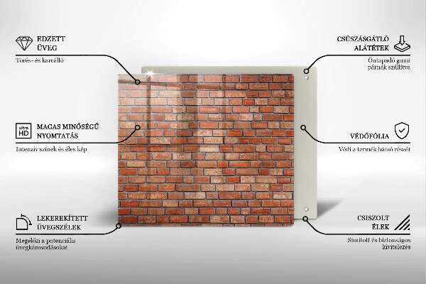 Glas Ceranfeldabdeckung Backsteinmauer