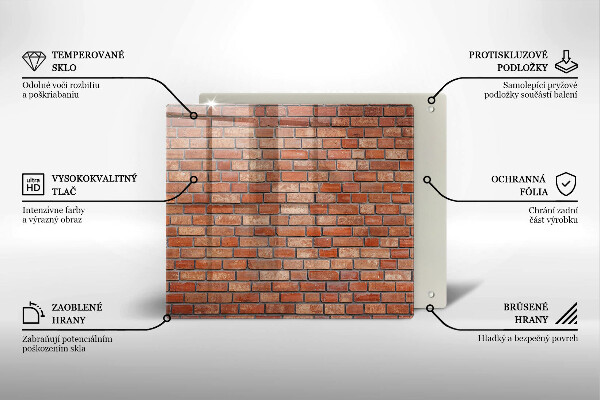 Glas Ceranfeldabdeckung Backsteinmauer