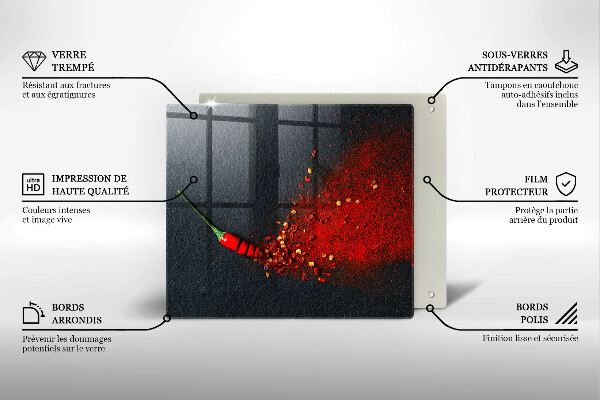 Glas Ceranfeldabdeckung Chilischote