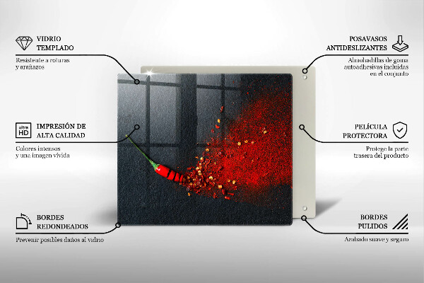 Glas Ceranfeldabdeckung Chilischote