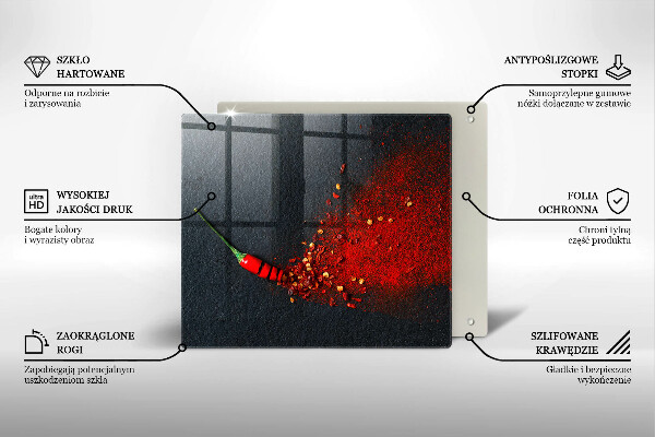 Glas Ceranfeldabdeckung Chilischote