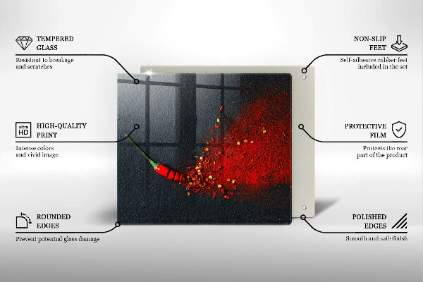 Glas Ceranfeldabdeckung Chilischote