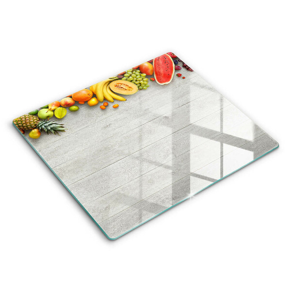 Glas Ceranfeldabdeckung Früchte auf Brettern