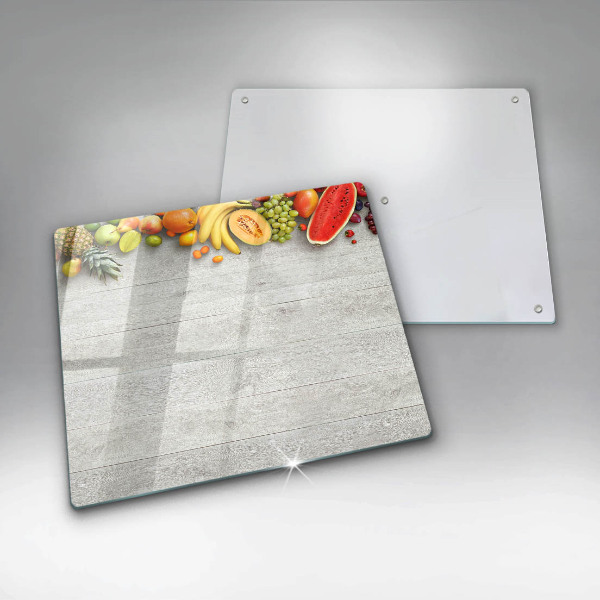 Glas Ceranfeldabdeckung Früchte auf Brettern