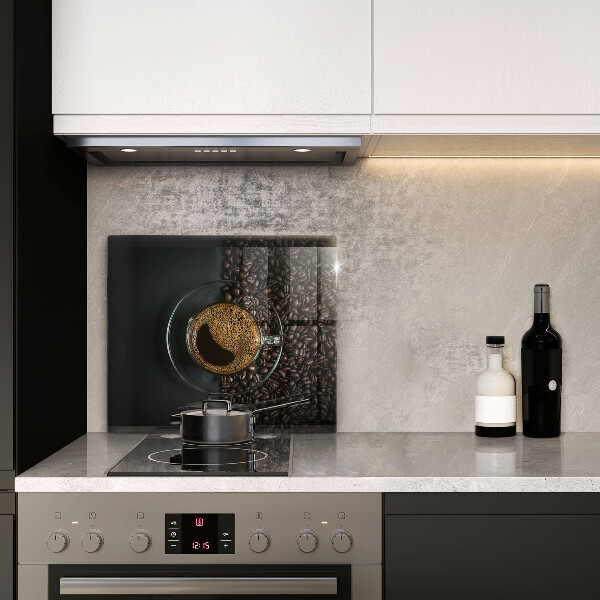 Glas Ceranfeldabdeckung Kaffee und Bohnen