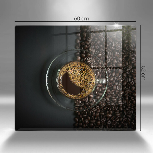 Glas Ceranfeldabdeckung Kaffee und Bohnen