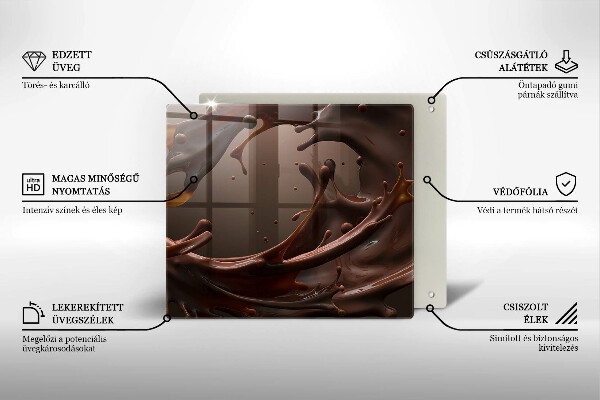 Glas Ceranfeldabdeckung Flüssige Schokolade