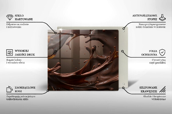 Glas Ceranfeldabdeckung Flüssige Schokolade