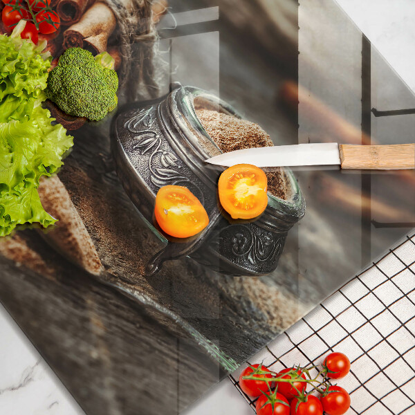 Glas Ceranfeldabdeckung Vanilleschoten