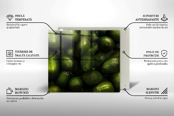 Glas Ceranfeldabdeckung Avocadofrucht